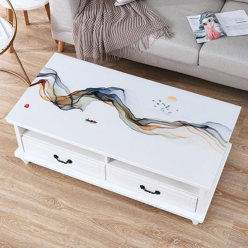 Pvc Soft Glass Waterproof and Anti-scald and Oil-proof Tea Table Mat Tablecloth Desktop Protective Film TV Cabinet Desk Table Mat