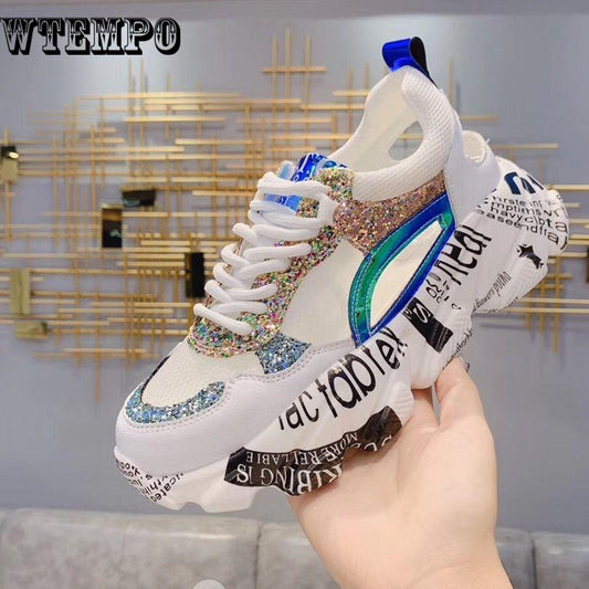 Fashion Women Sneakers Female Shoes Woman Chunky Sneakers Women Mesh Ladies Dad Wedge Sneakers