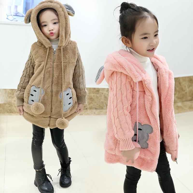 Girls Jacket 2019 Autumn Winter Jacket for Girls Fur Coat Kids Jacket Children Outerwear Coat