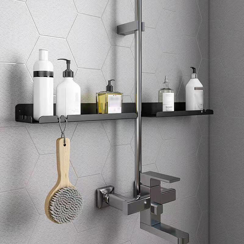 U-shaped Bathroom Shower Shelf Faucet Kitchen Organizer Shelf Free Punching Bathroom Storage Mirror Front Vanity Shelf Wall-mounted Shelf