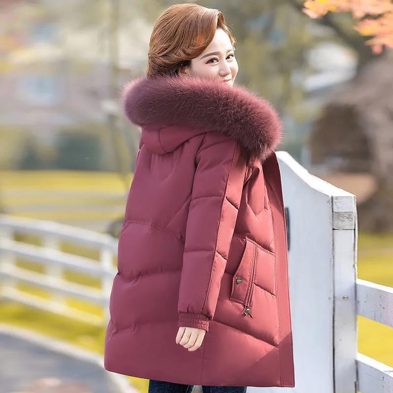 Winter Coat Down Padded Jacket Plus Velvet Padded Jacket Women's Mid-length Padded Jacket