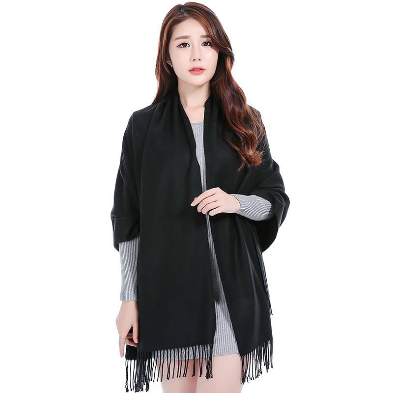 Winter Scarf Unisex Female Male Wool Cashmere Scarf Pashmina Tassels Women Men Wrap Shawl