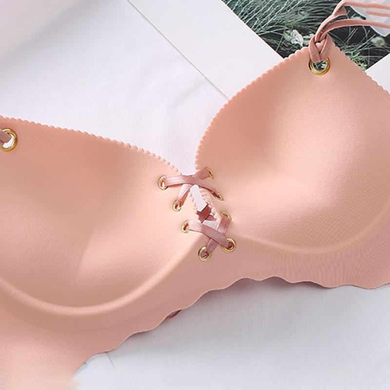 Underwear Women's Seamless Beauty Back No Steel Ring Bra Sexy Small Breasts Show Big Gather Up Bra Sweet Sexy Bra