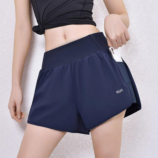 Sports Shorts Women's Anti-glare Fitness Pants Loose High Waist Yoga Pants Slimming Running Pants Outer Wear Casual Pants Summer