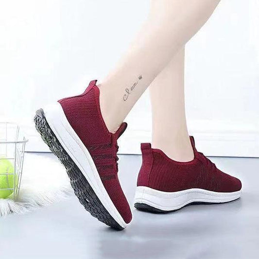 Women's Winter Cotton Shoes Large Size Soft Soled Thicke Warm Sports Shoes Female Non Slip All-match Plush Sneakers