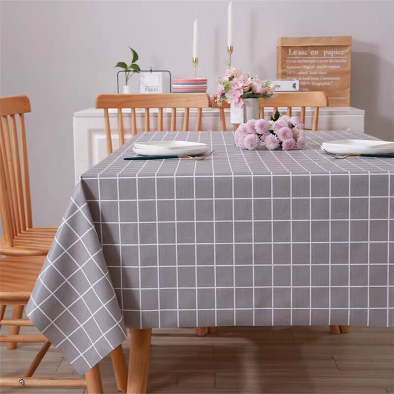 Nordic Table Cloth Waterproof, Oil-proof and Scald-proof Disposable Rectangular Pvc Coffee Table Cloth Table Mat Cloth Desk Table Cloth