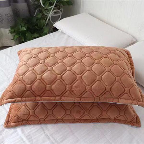 Crystal Velvet Pillowcase Quilted Thickened Warm Suede Flannel Short Plush Autumn and Winter Pillowcase