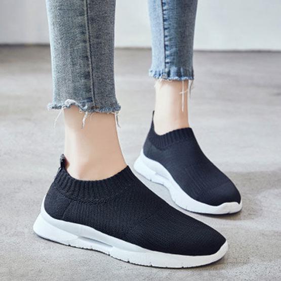 Socks Shoes Women's Casual Platform Women's Shoes 2019 New Flat Bottom Sports Shoes