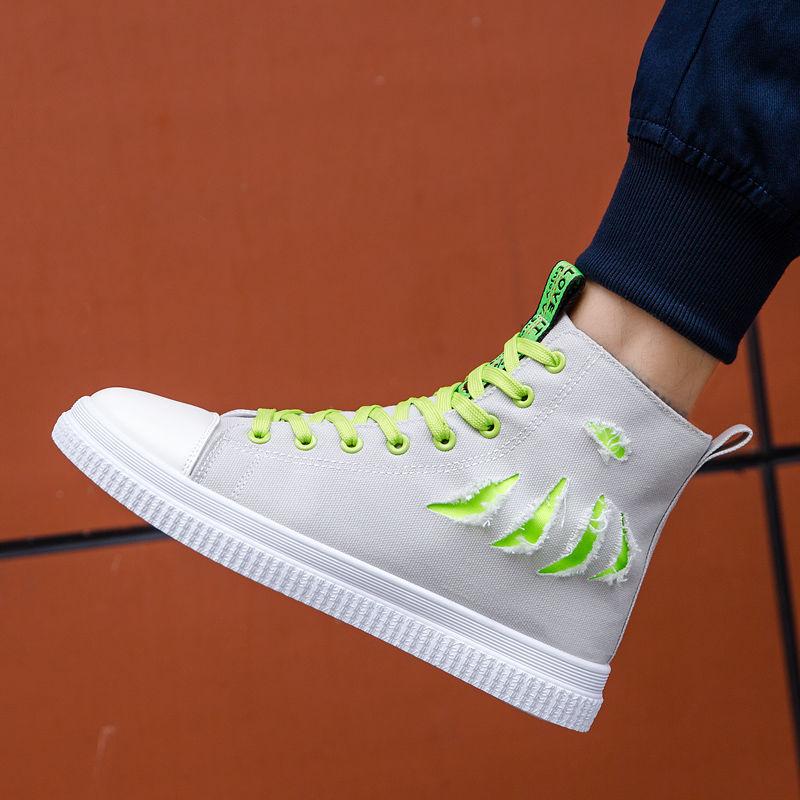 Summer Korean Men's Casual High-top Canvas Shoes All-match Trend Shoes Hip-hop Student Sneakers