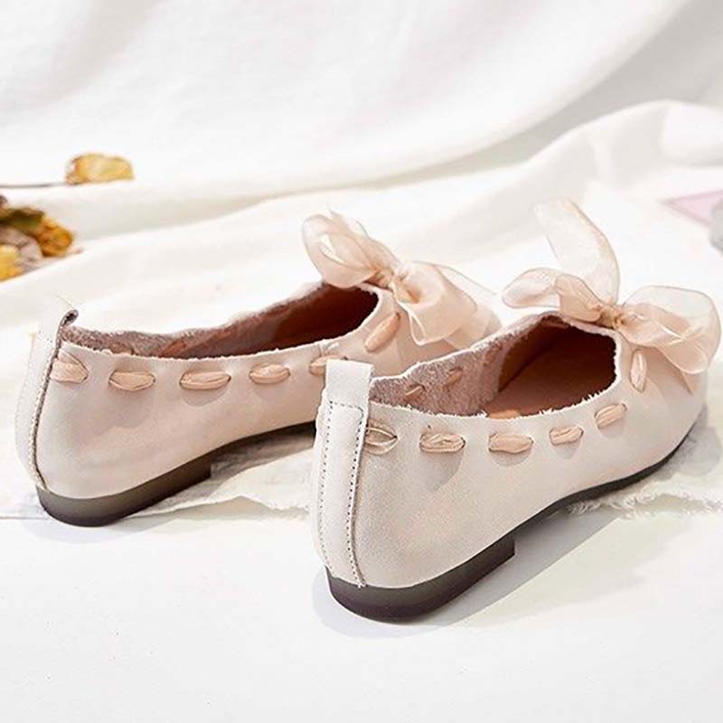 Single Shoes Women Spring Shallow Mouth Flat All-match Fairy Summer Popular Ribbon Gentle Shoes