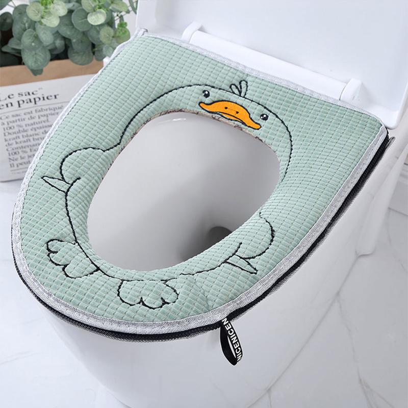 Two-piece Household Toilet Seat Gasket Four Seasons Waterproof Universal Toilet Cushion Winter Toilet Toilet Cushion Zipper Toilet Seat Cover