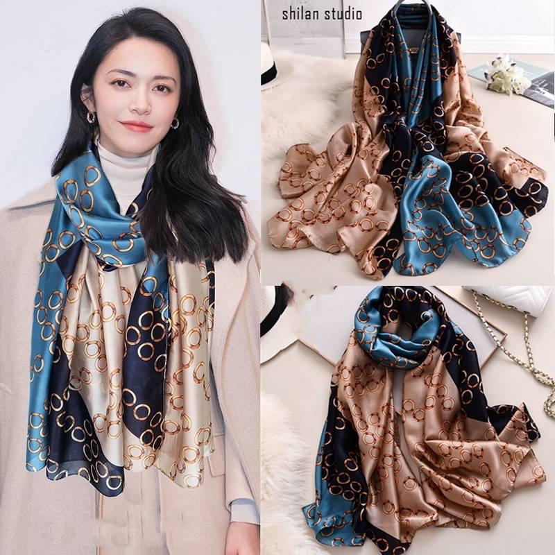 Fashion Chiffon Scarf Print Silk Shawl Scarves Women Accessories