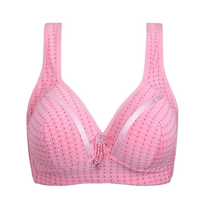 Women's Comfortable Thin Bra Large Size Underwear No Steel Ring Gathered Bra Breastfeeding and Anti-sagging Underwear