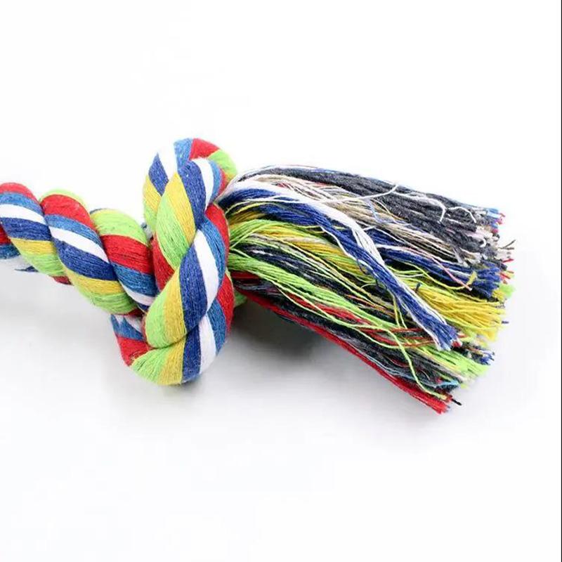 Pet Dog Cotton Rope Toy Teeth Molar Bite-resistant Rope Knot Toy Rope Teeth Rope Dog Toy Toy Dog Molar Puppies Dog Supplies Play Fun Chewing Toy