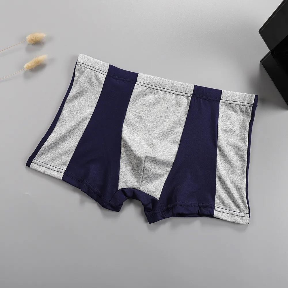 3 Pieces of Men's Color Contrast Briefs Simple Personality Fashion Color Matching Boxer Shorts Four Seasons Underwear for Teenagers