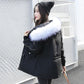 Fashion Plus Size Women's Parker Jacket Winter Plus Velvet Mid-length Loose Cotton Jacket Large Fur Collar Thick Warm Jacket