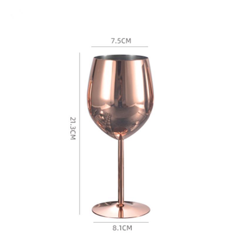 Personalized Wine Glasses Stainless Steel Metal Wineglass Bar Wine Glass Champagne Cocktail Drinking Cup Charms Party Supplies