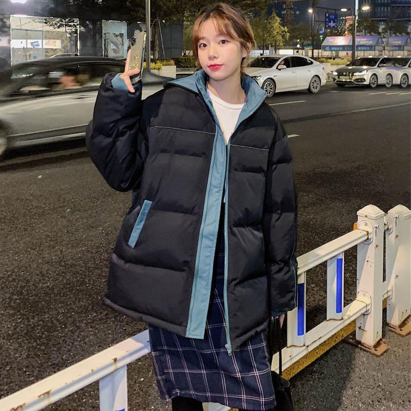 Winter Coat Students Korean Style Loose Cotton Coat Women's Trendy Hong Kong Style Bread Coat Padded Jacket