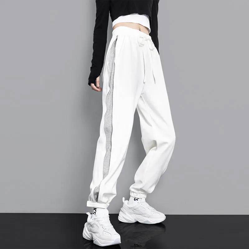 Trend Sweatpants Ladies Loose Feet White Gray Ins Casual Cotton Plus Size Pants Women Fashion