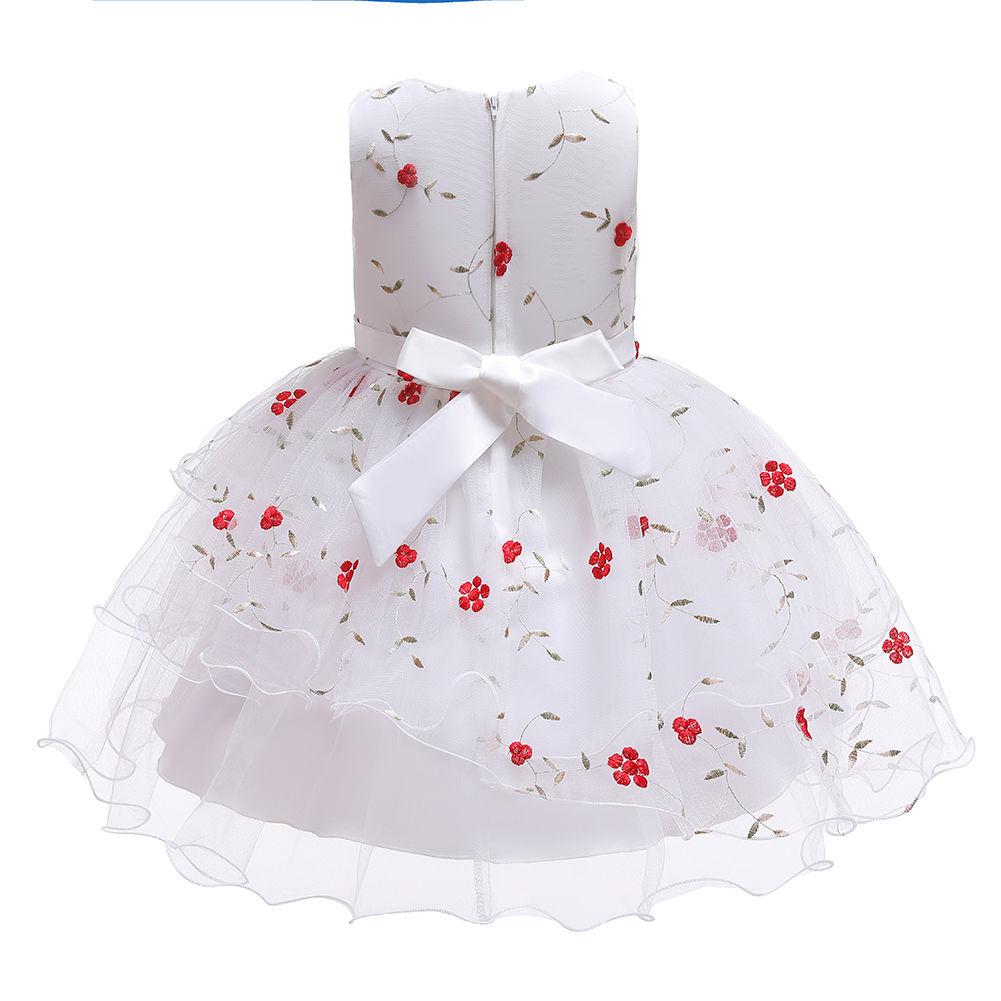 Lovely Print Flower Little Baby First Communion Dress Birthday Party Dress For Girls