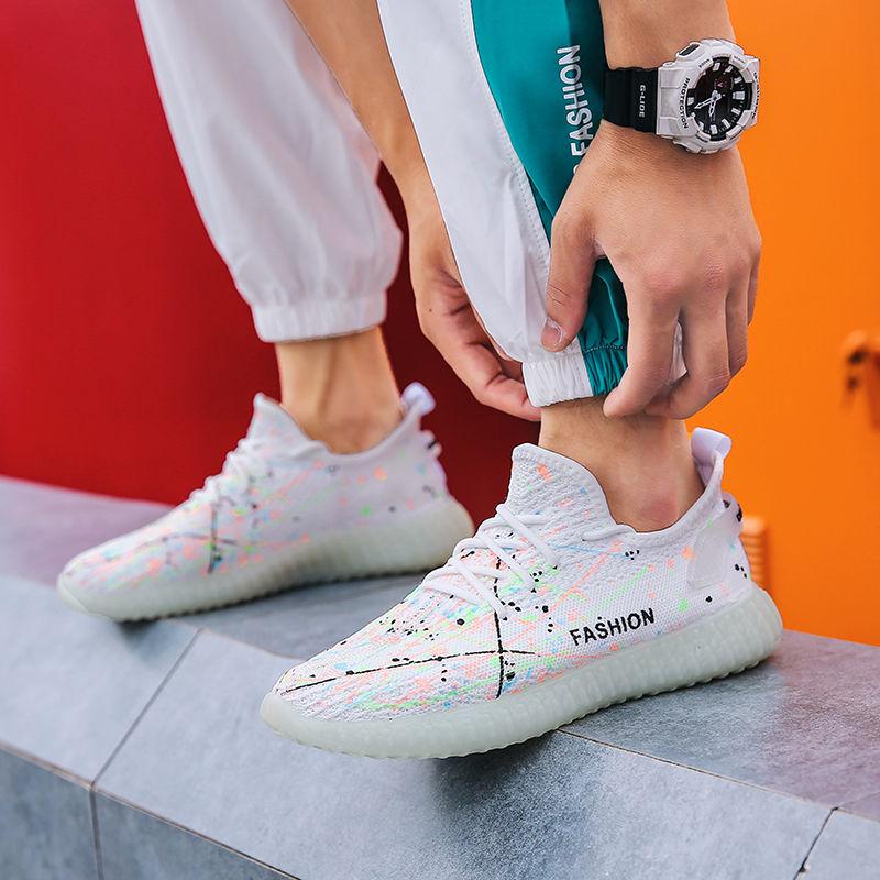 Summer Luminous Shoes Men's Breathable Light Casual Shoes Men's Korean Sports Tide Shoes Men's Shoes