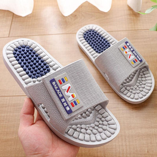 Summer Men's Foot Acupoint Massage Pedicure Slippers Home Bathroom Non-slip Deodorant Couple Leisure Indoor Sandals