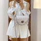 Fashion All-match Women's Bag Lingge Embroidery Rhinestone One-shoulder Diagonal Bag Color PU Handbag