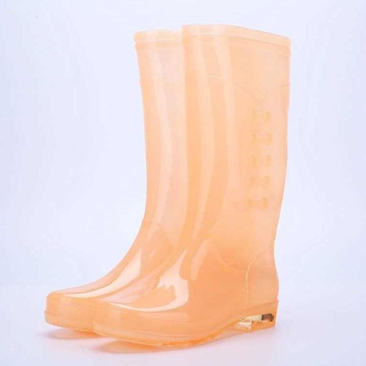 Rain Boots Women's High Tube Thick Bottom Non-slip Waterproof Shoes Women's Fashion Rubber Shoes Work Water Boots