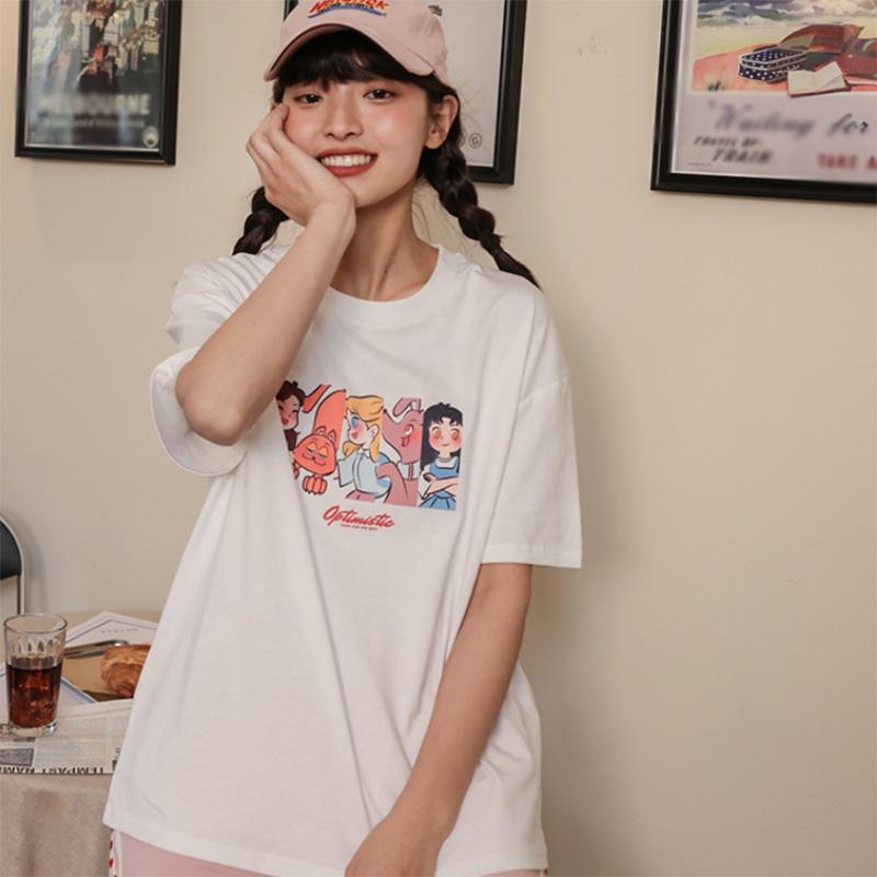 Pure Cotton Half-sleeved Top Thin Short-sleeved Women's Summer Loose Korean Version Student Design Sense Niche T-shirt