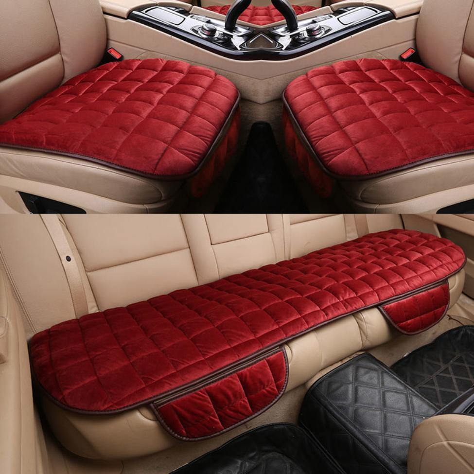 Car Seat Cushion Warm Cotton Pad Car Blanket Cushion Universal Single-piece or Three-piece Seat