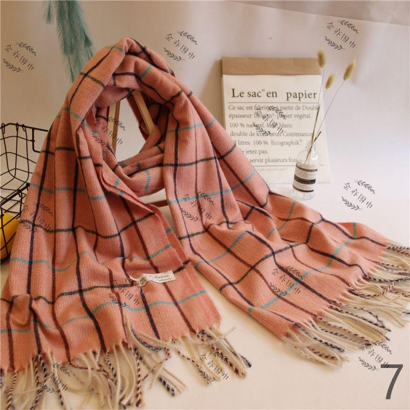 Winter Women Scarf Plaid Warm Cashmere Scarves Shawls Female Pashmina Scarf Lady Blanket Wraps