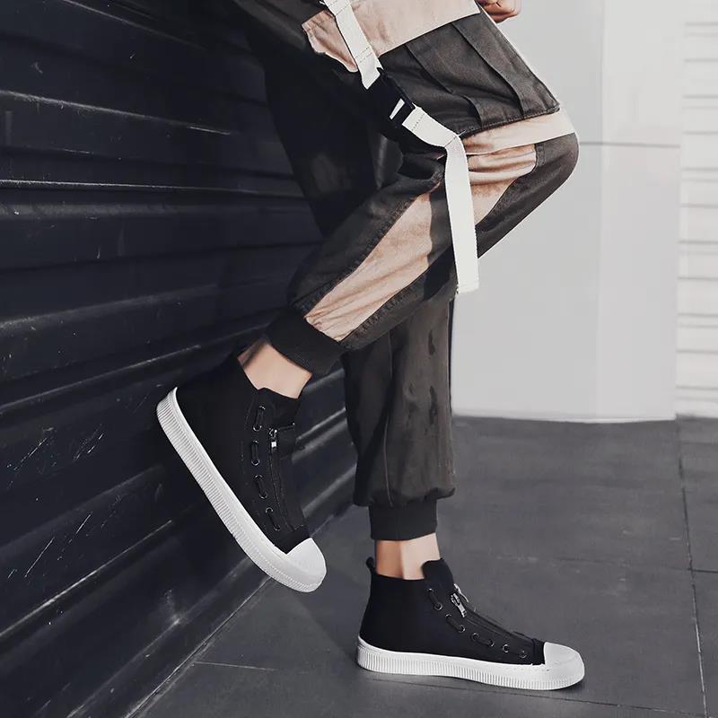 Summer Men's Trendy Shoes Korean Style All-match Casual Shoes Lazy One-foot High-top Sneakers