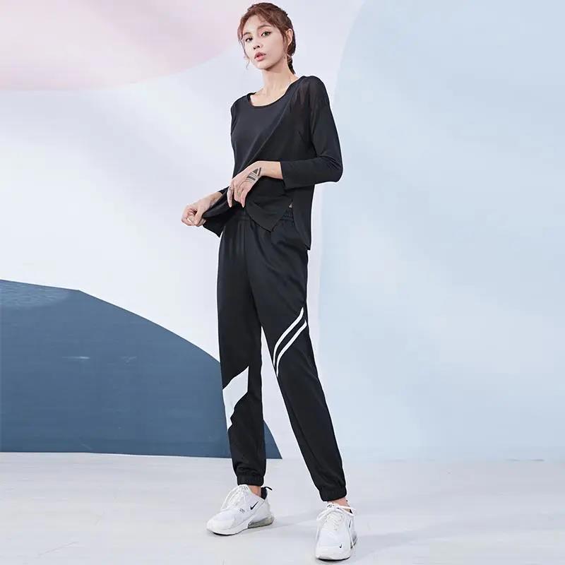 Seamless Women Yoga Set Workout Sportswear Gym Clothing Fitness Long Sleeve Crop Top High Waist Leggings Sports Suits