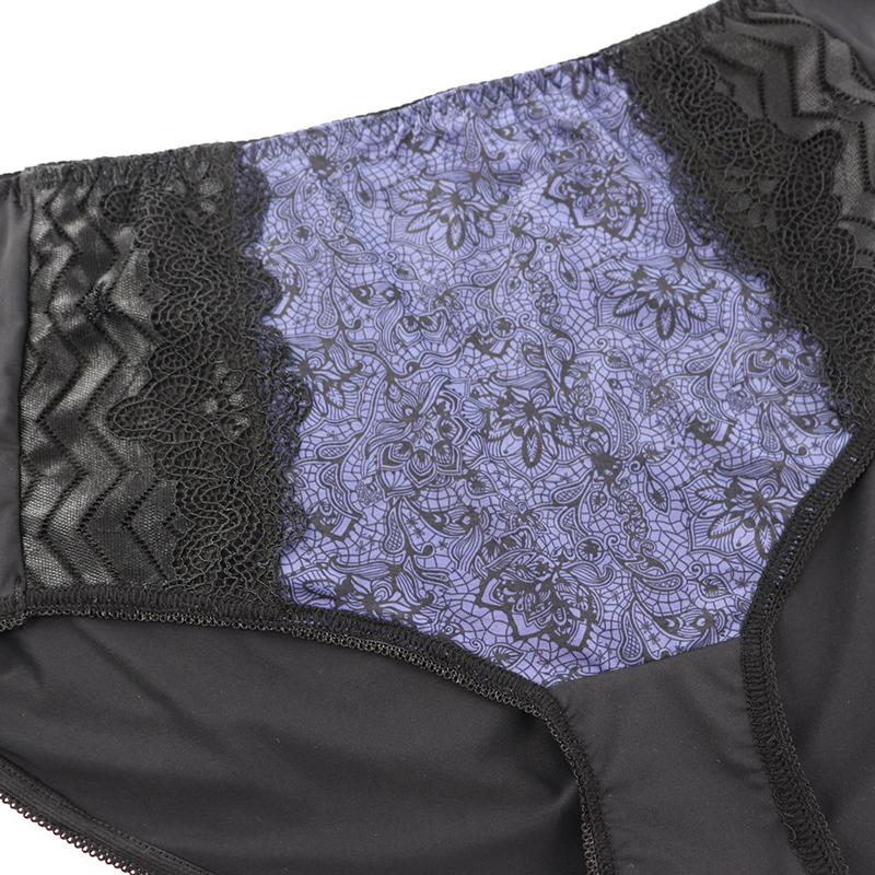 3pcs Large Version of Briefs, Large Size, Women's Printed Panties, Mid-waist, Breathable, Seamless, Anti-glare, Pure Cotton Crotch Underwear