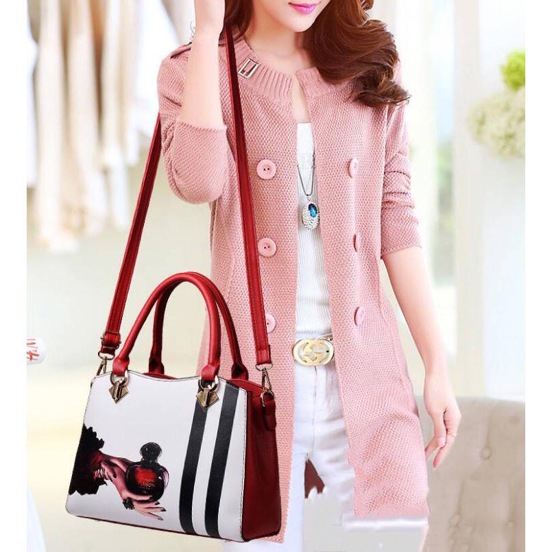 European and American style Shoulder Handbag Trendy wild Woman bag Patent leather bag Big capacity