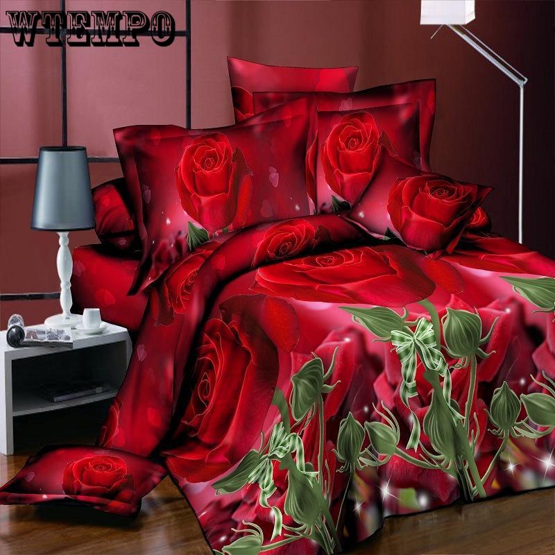 Duvet Cover Set 3D Oil Painting Bed In A Bag 4pcs Bedding Sets Flat Bed Sheet Comforter Duvet