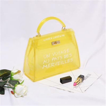 Bags For Women 2019 Clear Transparent Pvc Bag Jelly Shoulder Bag Beach Letter Candy Women Cro