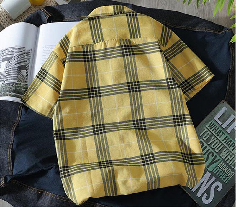 Plus Size Shirt Men T-shirts Button Up Overshirt Plaid Tees Stretch Undies Male Fashion Clothing Long Sleeves Casual Cardigan