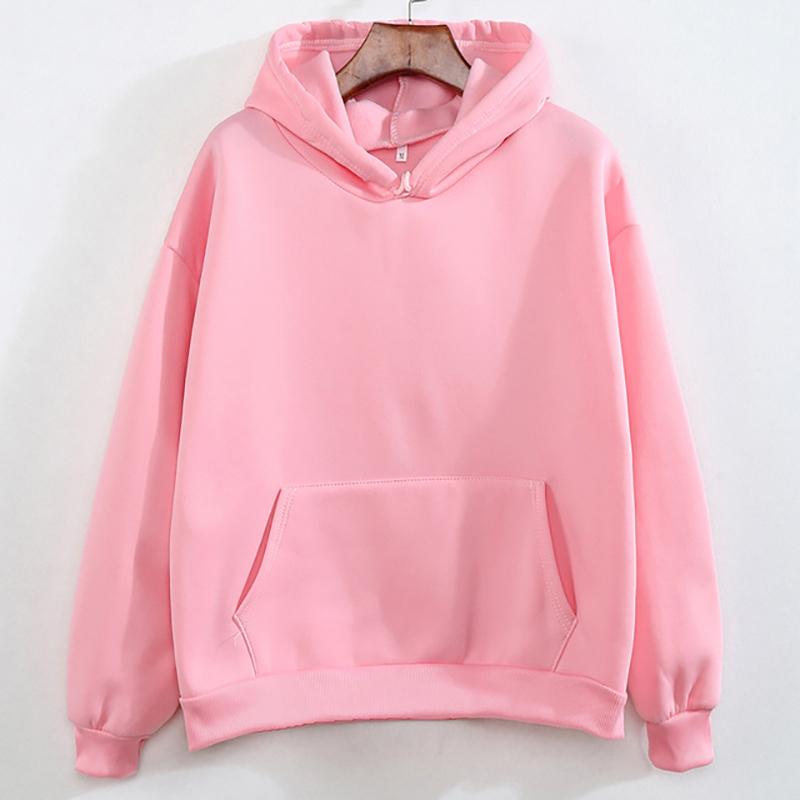 Fashion Hoodies for Women Solid Oversized Streetwear Hip Hop Pullover Sweatshirts Autumn Winter Cotton Casual Hoodies Tops Clothes Ladies