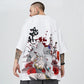 Chinese Trendy T-shirts Summer Oversized O-neck Short Sleeve Casual Pullover Ladies Anime Sexy Girl Print Tees Hip Hop Men Shirt