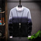 Men's Imitation Mink Velvet Turtleneck Sweater Korean Version of Slim Plus Velvet Thick Sweater Gradient Color Fuzzy Sweater