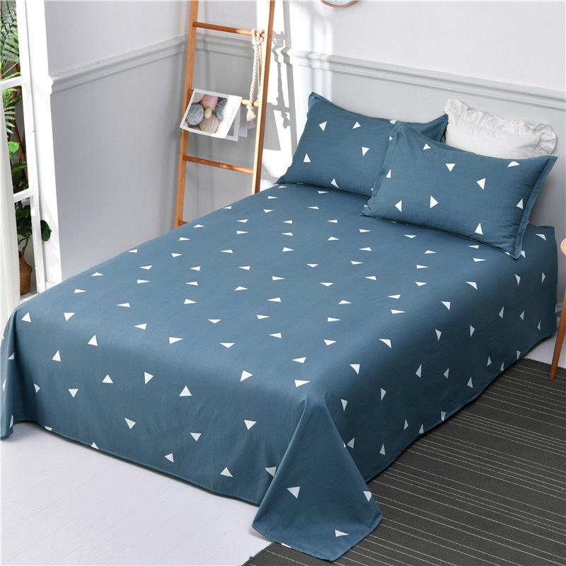 Bedding, Home Textiles, Simple Wind, Bed Sheet, Pillowcase, 3-piece Set, Cotton Bed Sheet, Good Air Permeability, Can Be Mechanically Washed