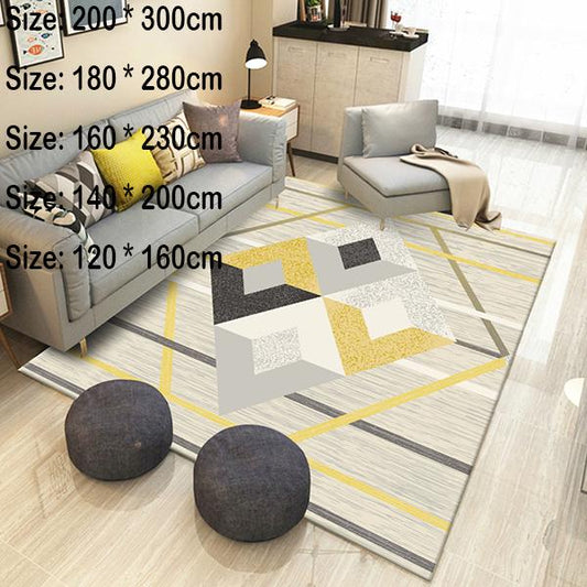 Bedside Mat Door Mat Large Size Bedside Mat Nordic Print 3D Rug Living Room Rug Bedroom