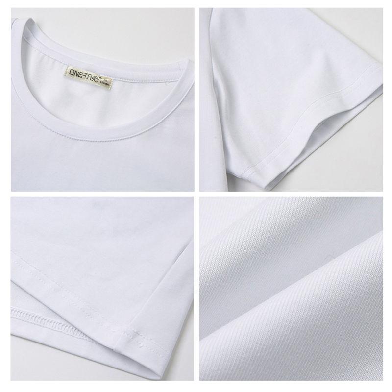 Short-sleeved Men's T-shirt Trend Printing T-cotton White Summer Bottoming Shirt Half-sleeved Men's