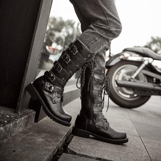 Martin Boots Men's Boots Autumn Winter Boots Men's Waterproof High Boots Men's Motorcycle Boots