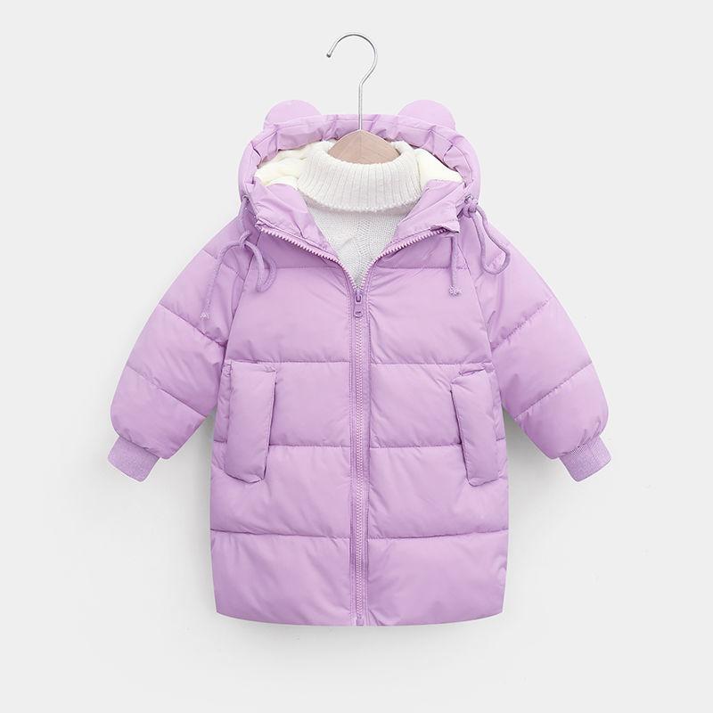 Children's Padded Jacket Boys Korean Mid-length Padded Jacket Women's Middle and Small Children Down Padded Jacket Thick Winter