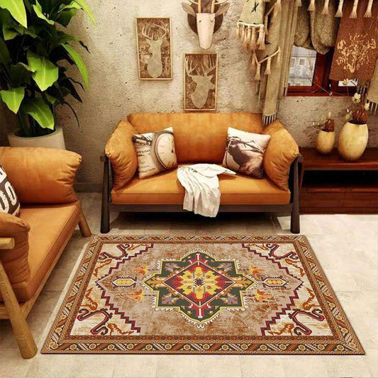 Ethnic Doormat American Carpet Living Room Door Non-slip Retro Nordic Washing Floor Mat Door Entry Home