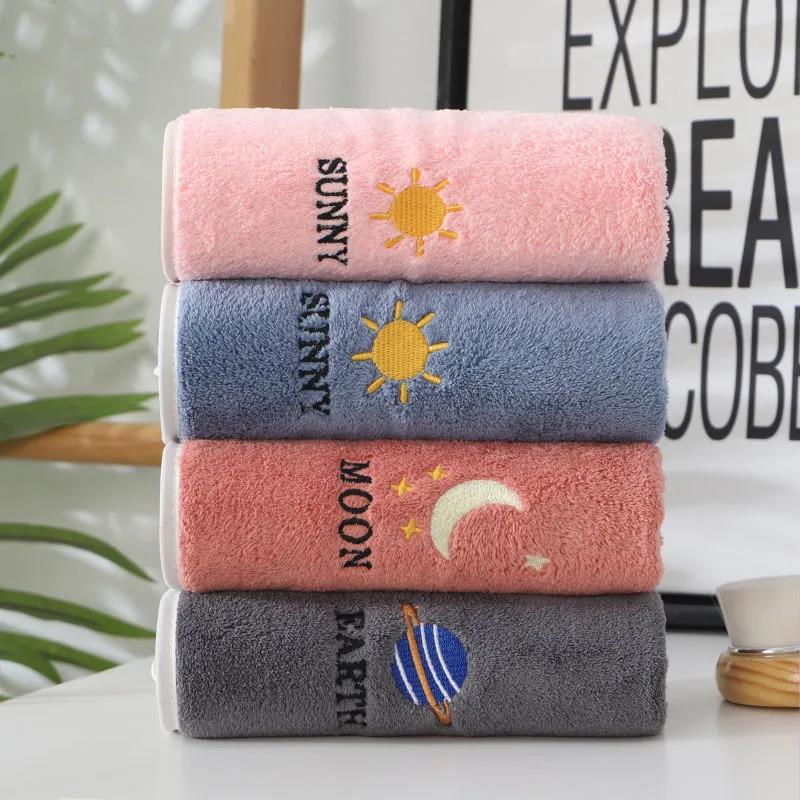 Bathroom Accessories Cartoon Pattern 2Pcs Towels Soft Cotton Towel for Face Washing Water Absorption Household Towels