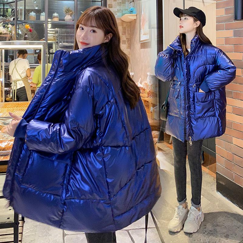 Glossy Down Women's Cotton-padded Jacket Winter Korean Style Loose Cotton-padded Jacket Student Bread Jacket