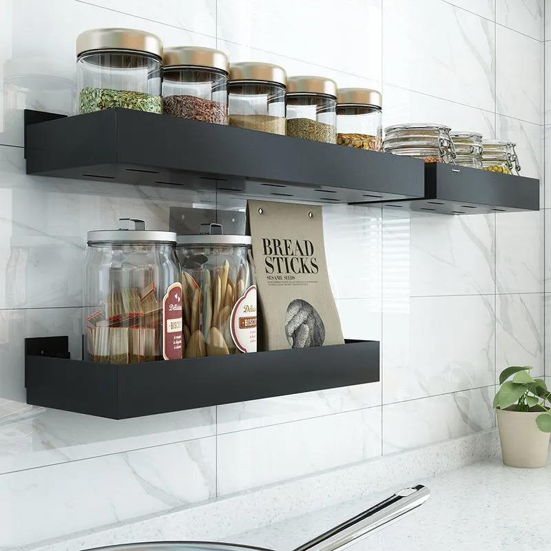 Kitchen Rack Hanging Wall Household Seasoning Storage Housing Bathroom Toiletries Finishing Storage Rack